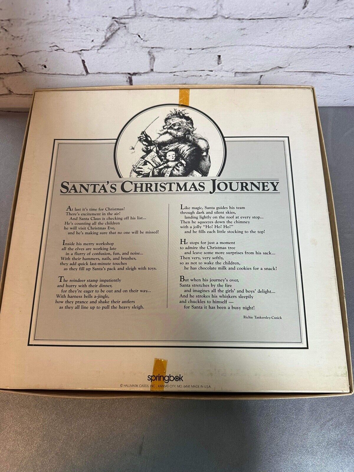 VINTAGE SPRINGBOK NORMAN ROCKWELL SANTA'S CHRISTMAS JOURNEY 420 PIECE PUZZLE VGM