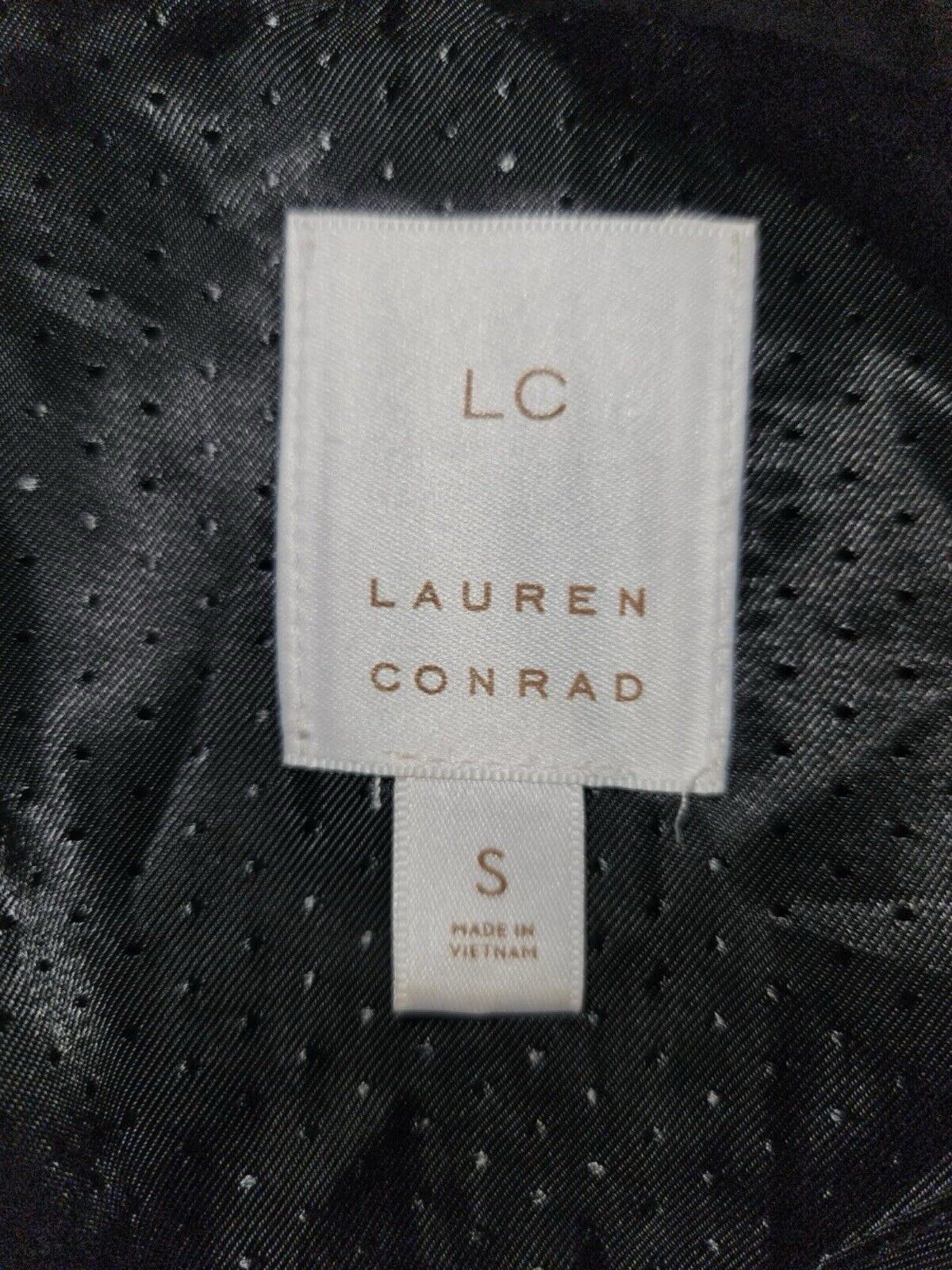 Lauren Conrad Women's 3/4 Sleeve Open Front Blazer Jacket Size S Small Black