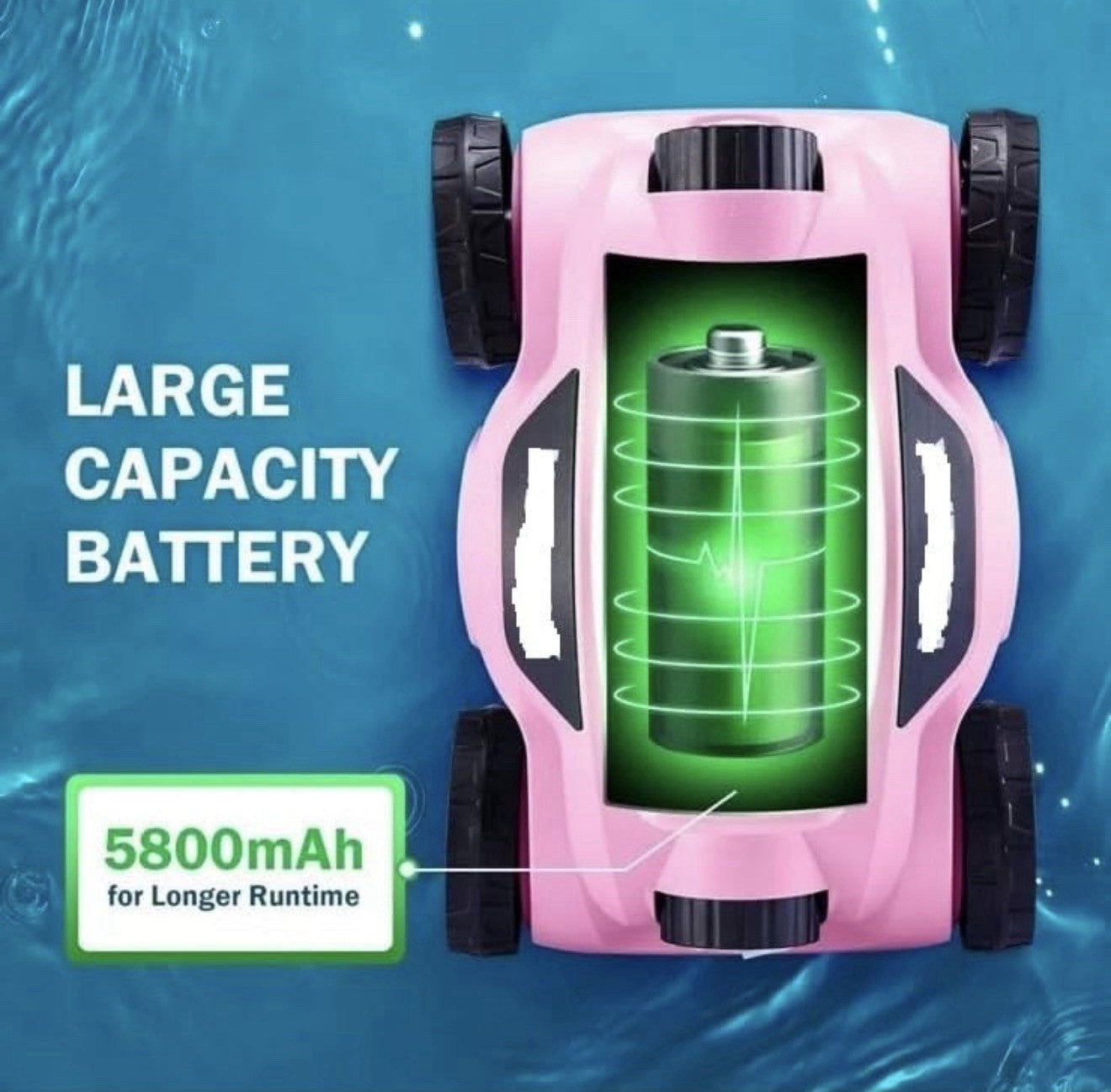 HDPEAK MF-PC01 Cordless Robotic Pool Cleaner Vacuum Rechargeable GRAY