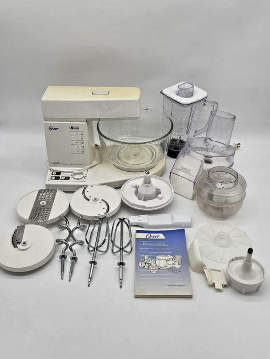 Vintage Oster Regency Kitchen Center COMPLETE w/ all accessories ~ 10 speed