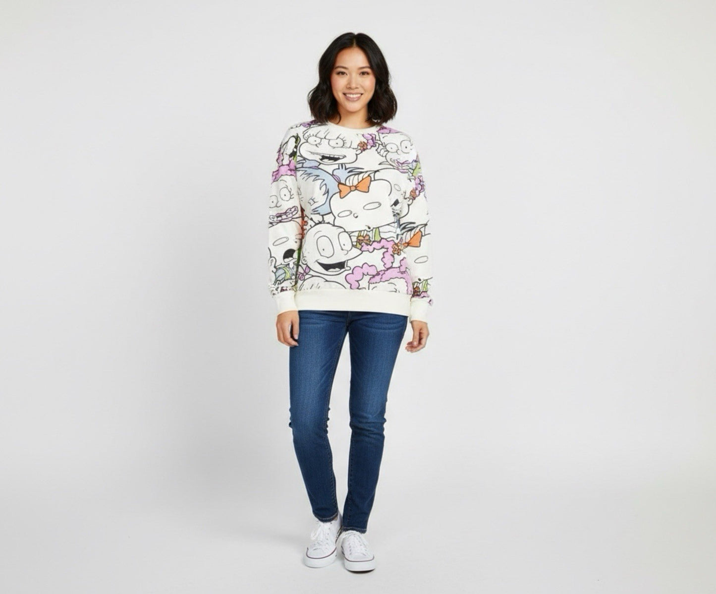 Vintage Nickelodeon Rugrats All-Over Print Sweatshirt Women’s Medium