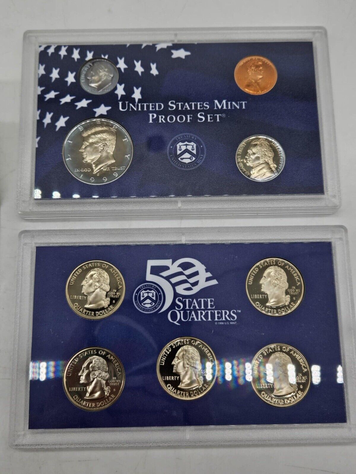 Lot of 3 Uncirculated 1999 Coins Clad Proof Set U.S. Mint  (JB01)
