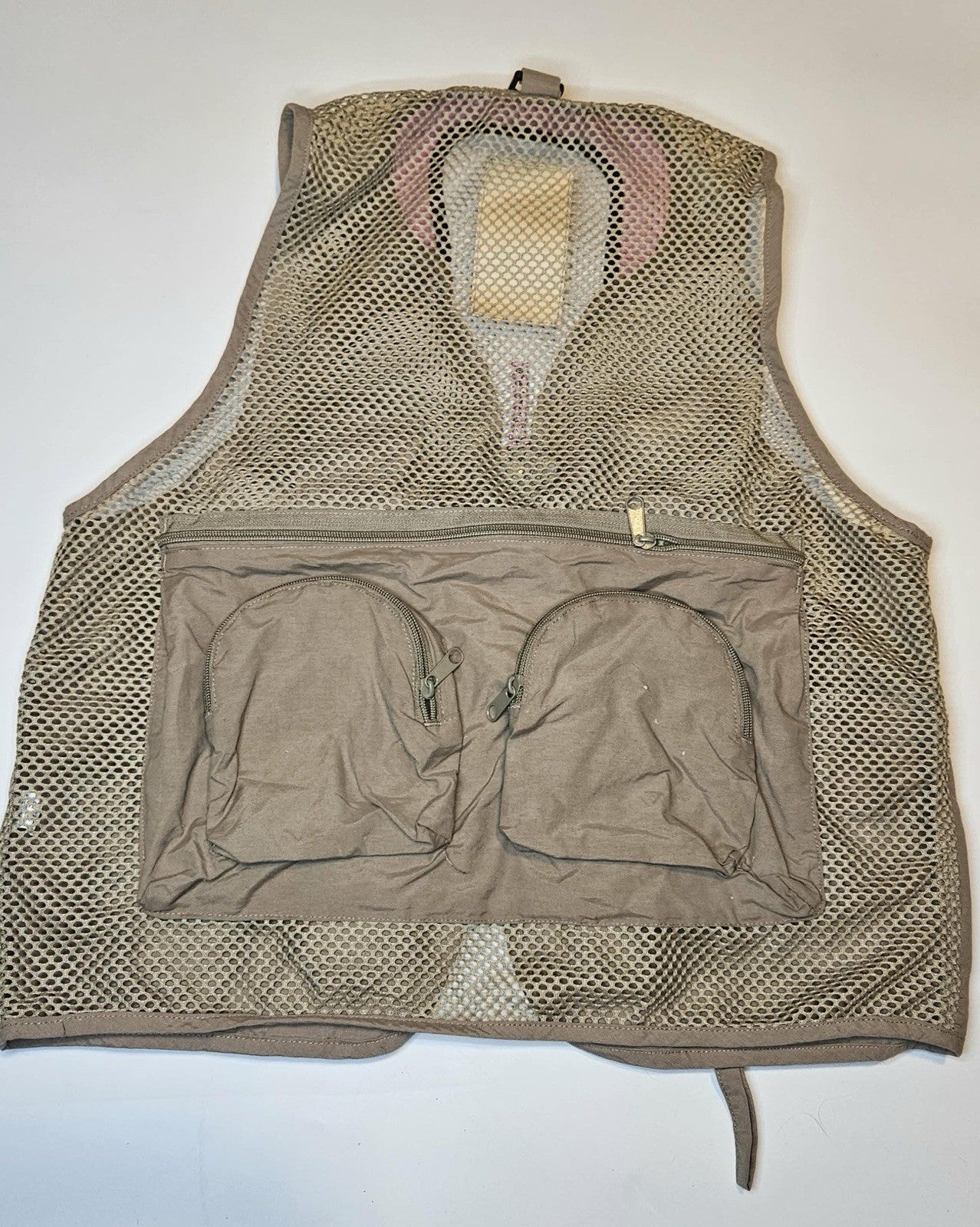 Master Sportswoman Women’s Fishing Vest Khaki Mesh Utility Outdoor Sz L
