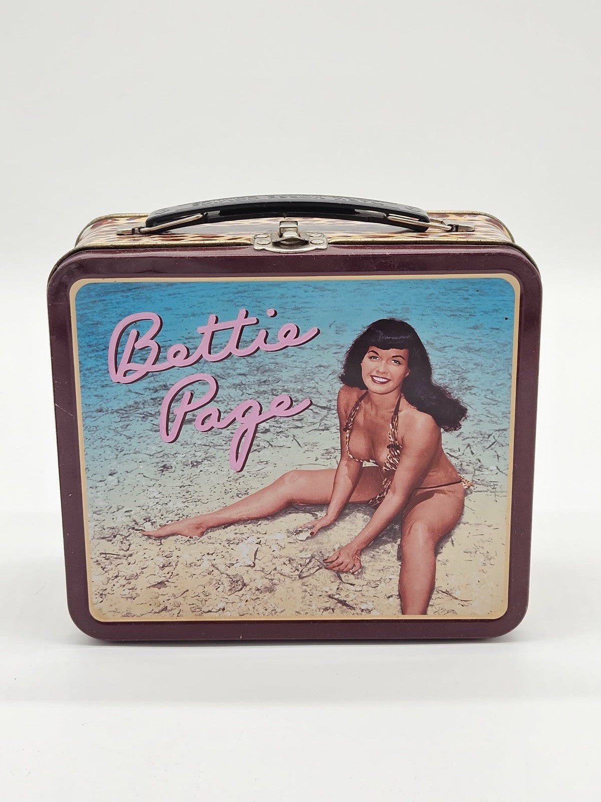 Dark Horse Comics Bettie Page Metal Lunchbox Leopard Print Collectible *RARE*
