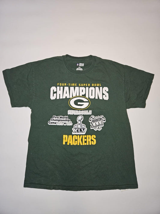 Green Bay Packers Super Bowl XLV Champions T-Shirt Size L