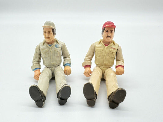 Vintage 1970s Tonka AJ Foyt Racing Team Mechanic & Bell Systems Truck Driver