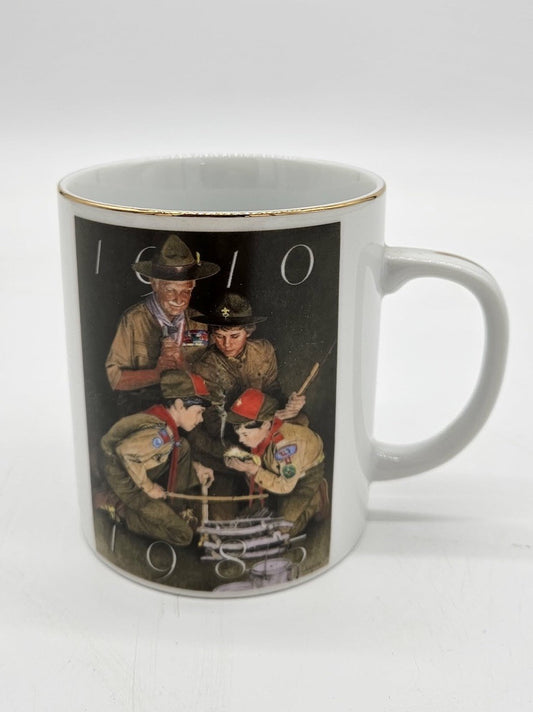 Boy Scouts of America 75th Anniv. Joseph Csatari Illustraded Ceramic 10 oz. Cup