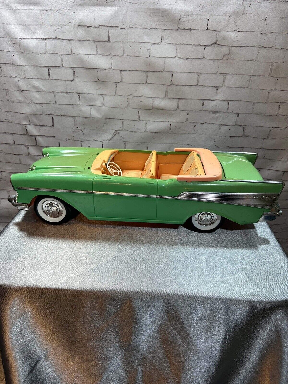 VINTAGE BARBIE RARE GREEN  1957 CHEVY BEL AIR CONVERTIBLE  *Incomplete w/ Xtras*