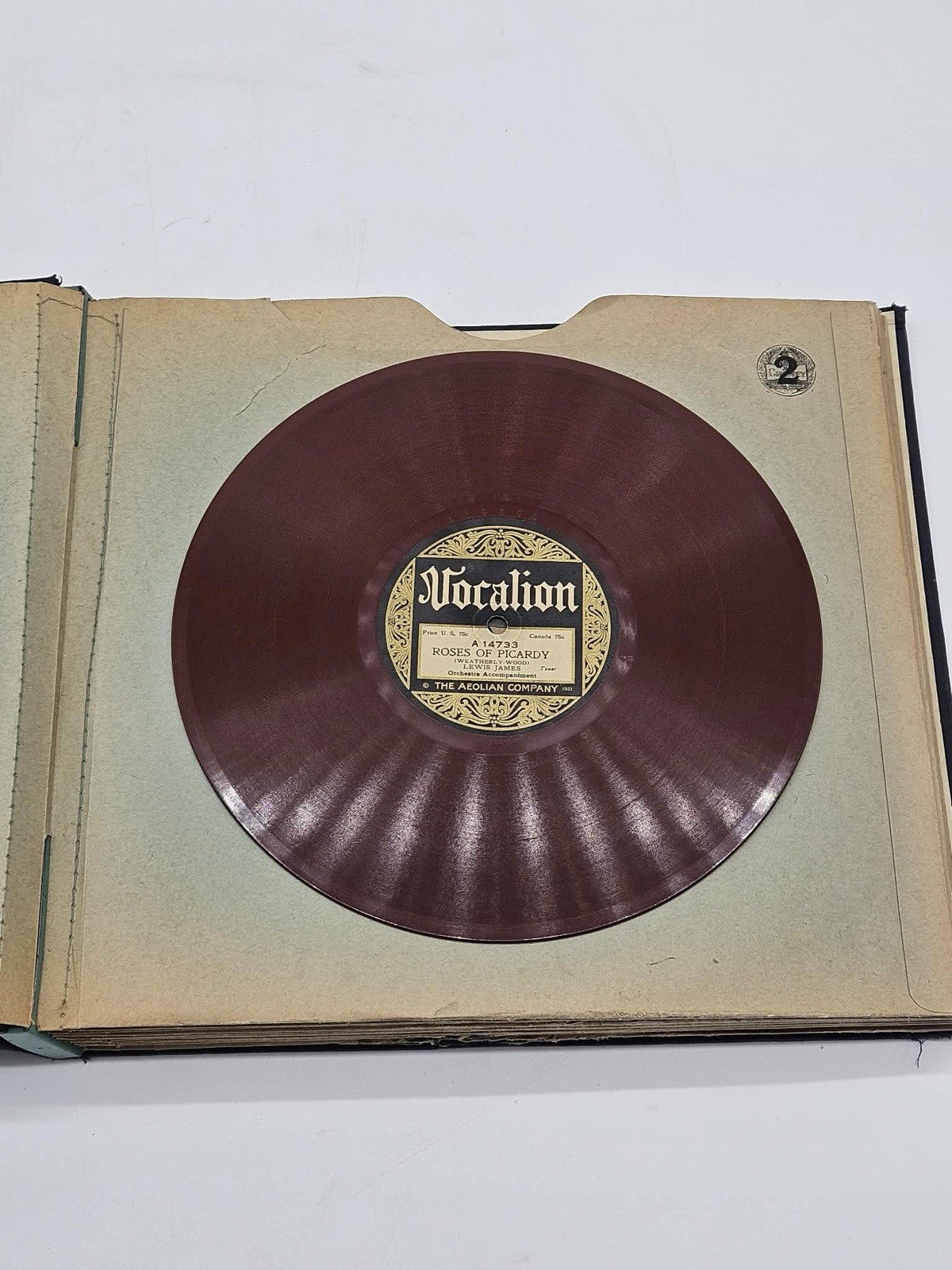 Antique 78 RPM Record Album w Victor Decca Vocalion Pathé Grey Gull & Inserts
