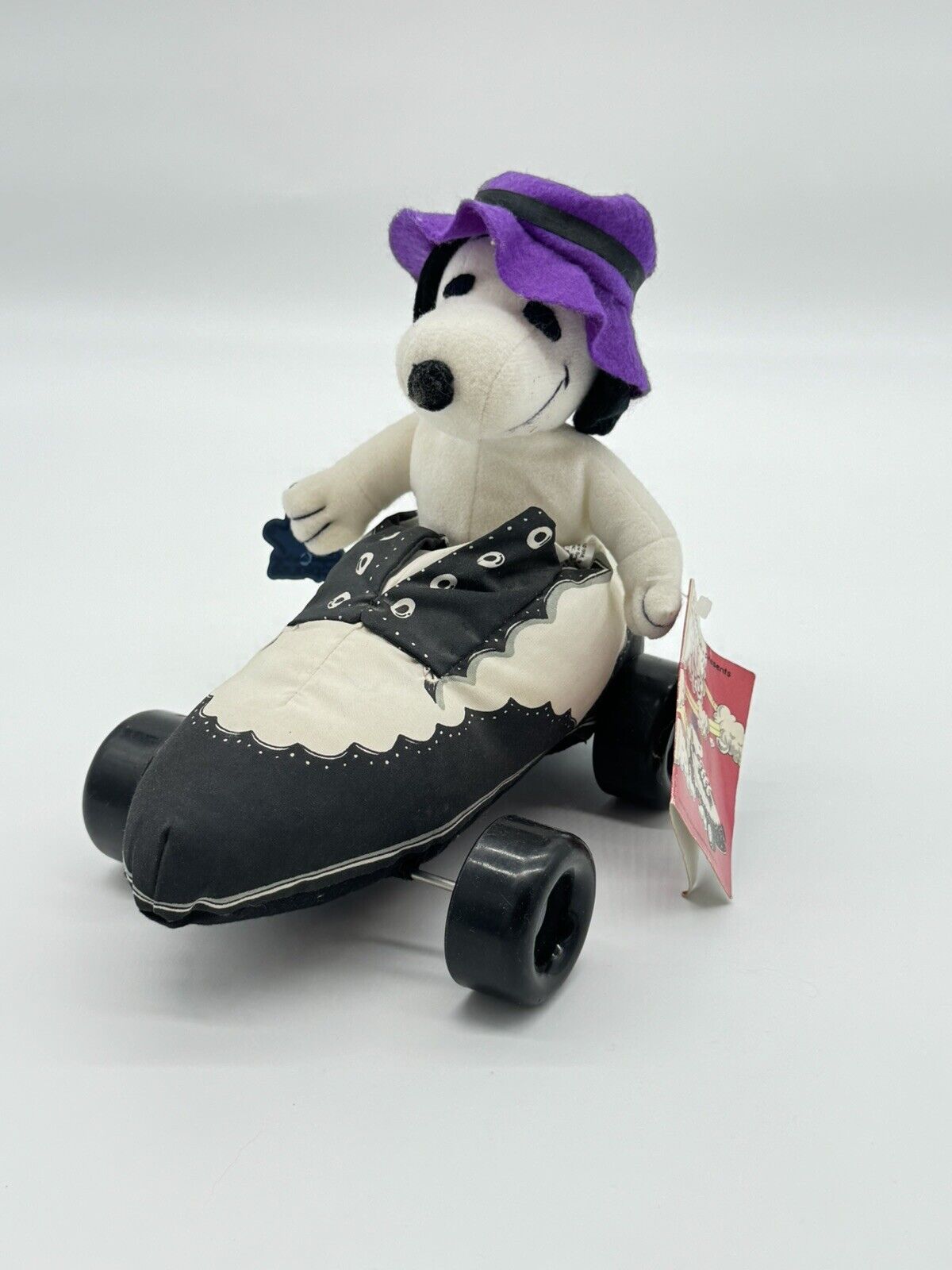 RARE Vintage Applause Peanuts Putt Pups Snoopy Plush Shoe Car w Tags