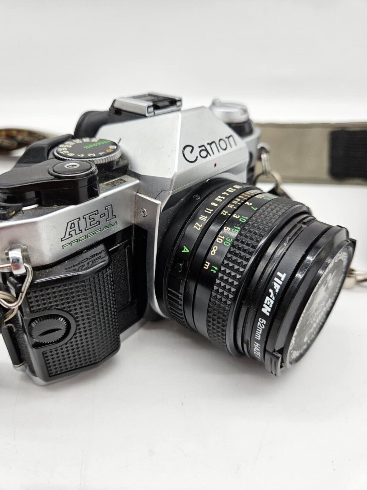 Canon AE-1 Program 35mm Manual SLR Film Camera with 50mm 1:1.8 Lens w/ EXTRAS!!