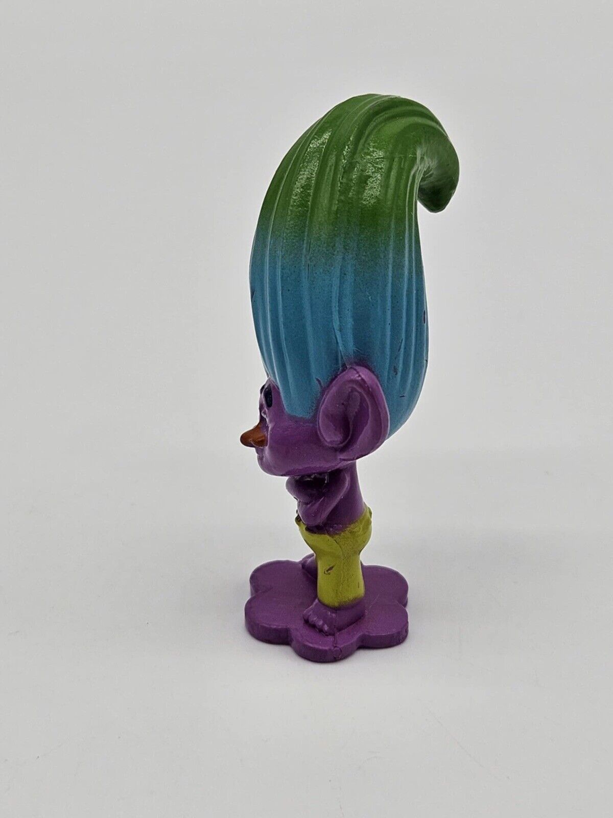 TROLL Figure W/ Blue & Green Hair Plastic Cake Topper 2.5”