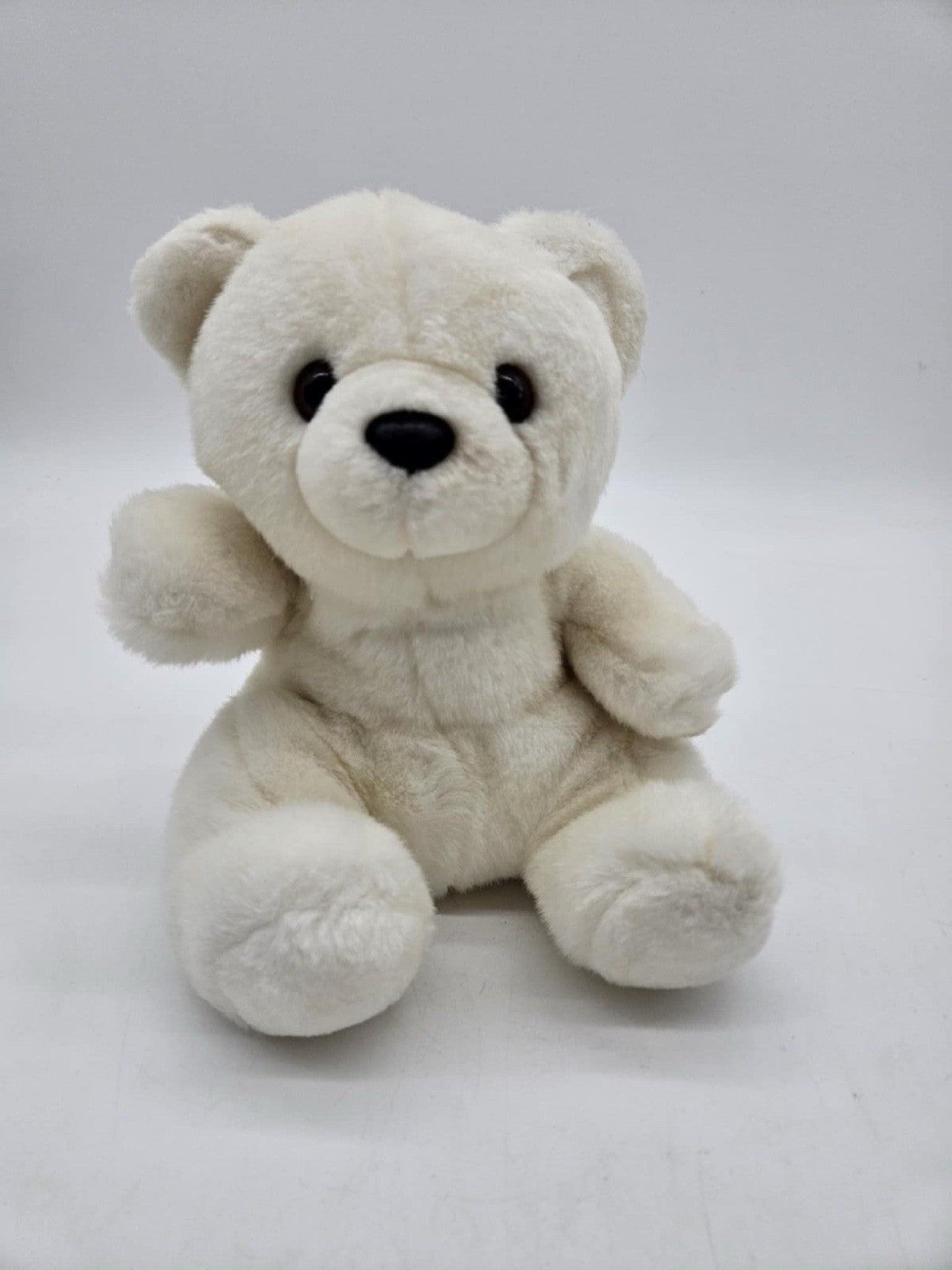 Vintage Aurora Beary Friends BUZZ 10" White Teddy Bear Plush Stuffed Animal Toy