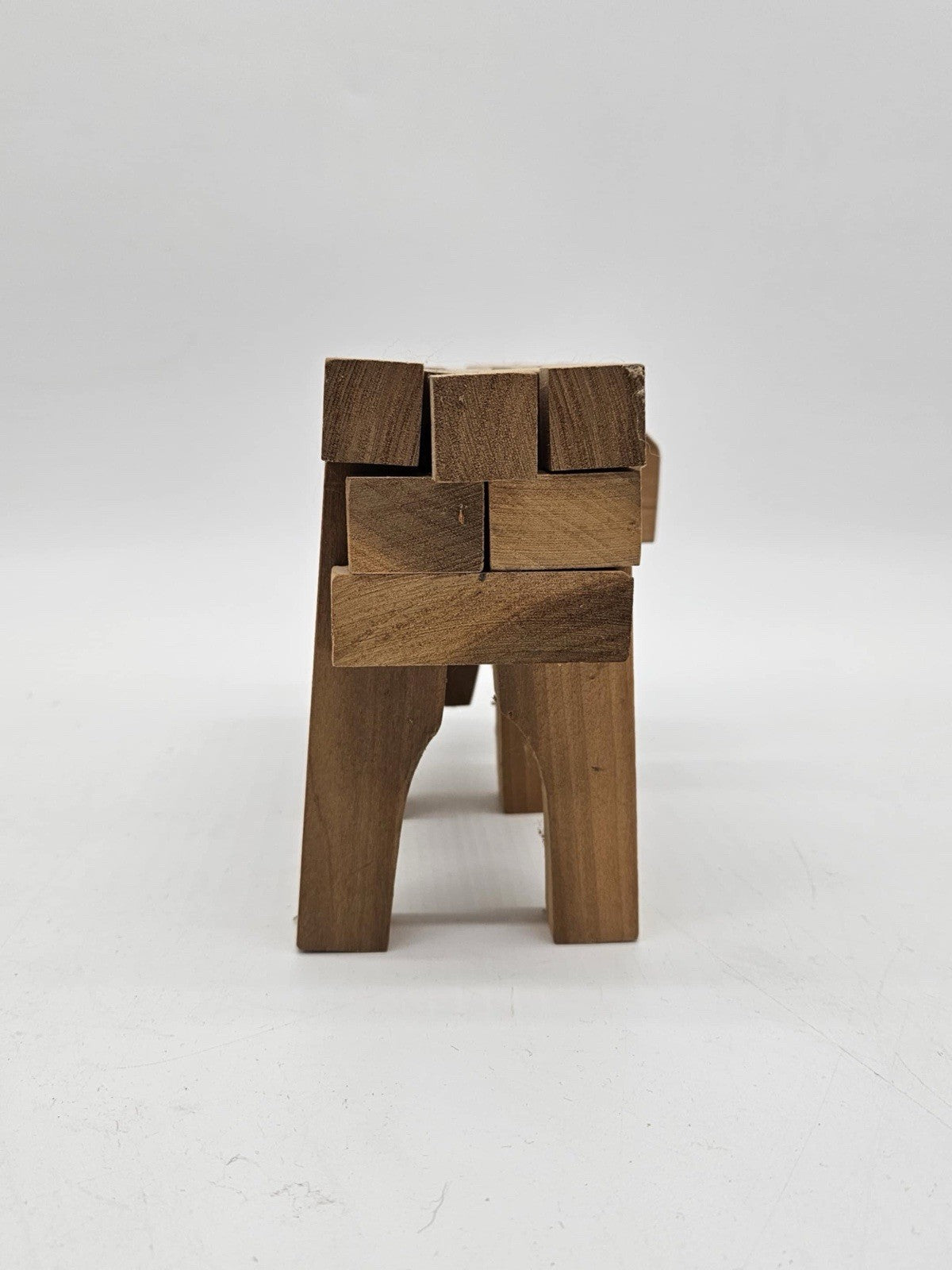 KUMIKI WOOD INTERLOCKING PUZZLE - ELEPHANT - 3” - VINTAGE - JAPAN