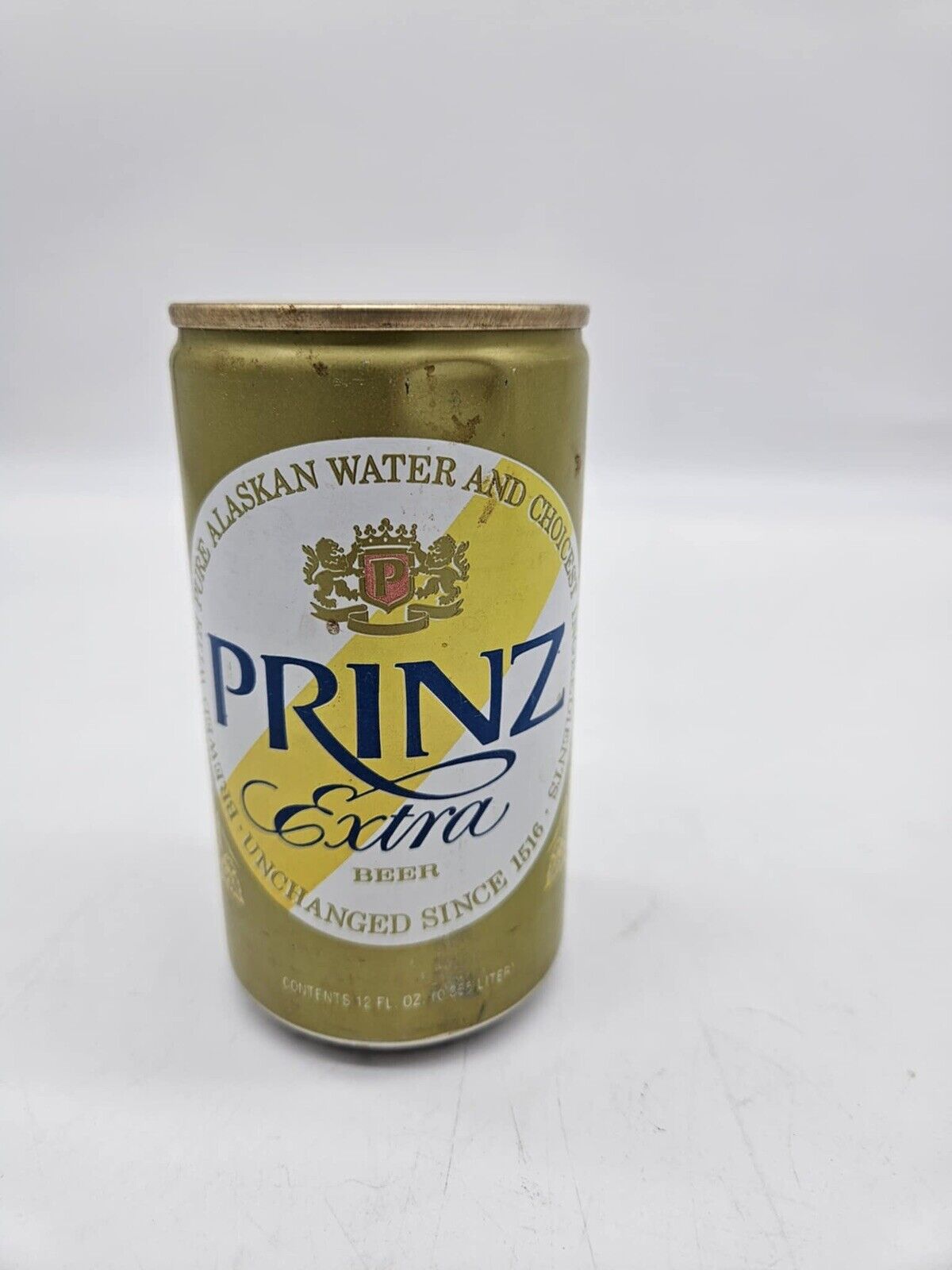 PRINZ EXTRA BEER 12 OZ ALUMINUM CAN PRINA BRAU ALASKA INC., ANCHORAGE, AK