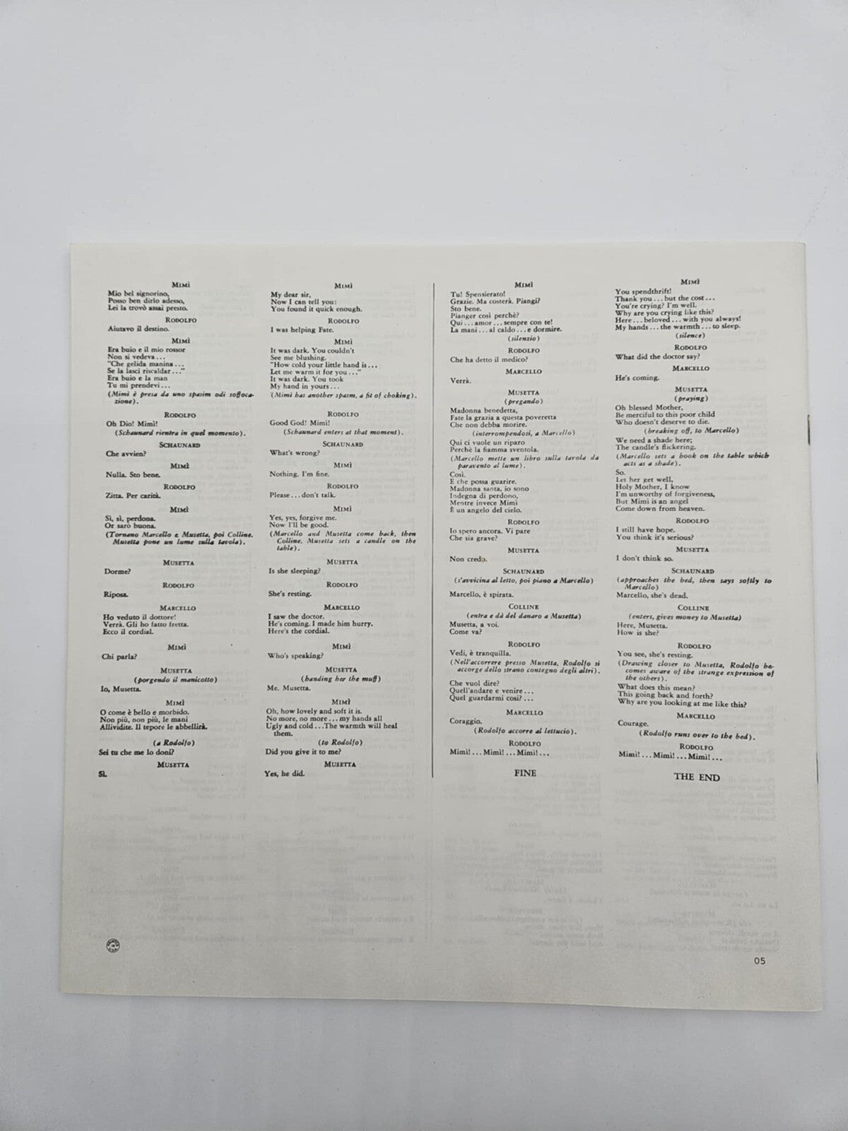 SIR THOMAS BEECHAM PUCCINI LA BOHEME BOXED SET LP SERAPHIM DE LOS ANGELES