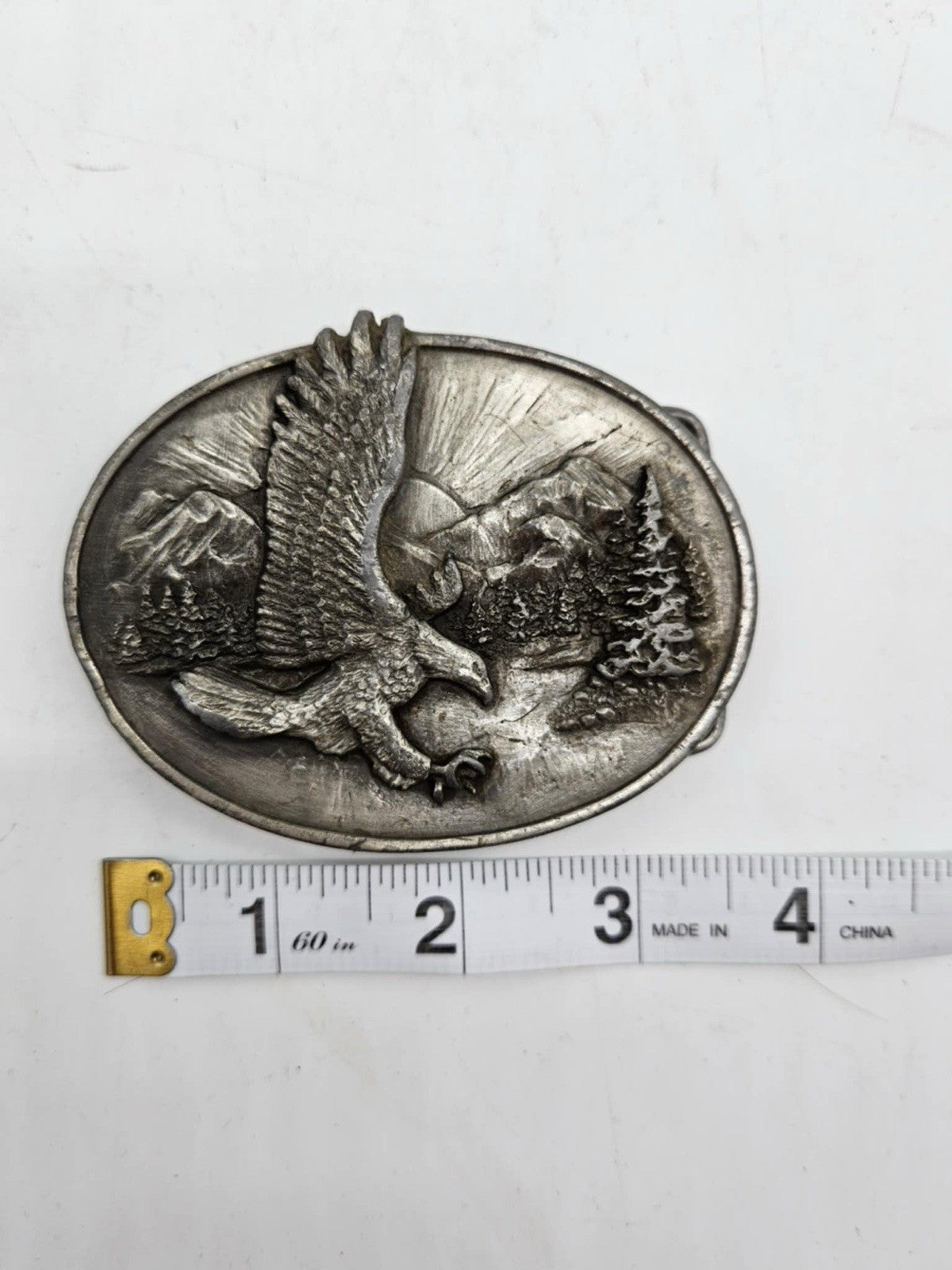 The Eagle - Bird and Symbol of Courage Freedom Siskiyou Vintage 1982 belt buckle