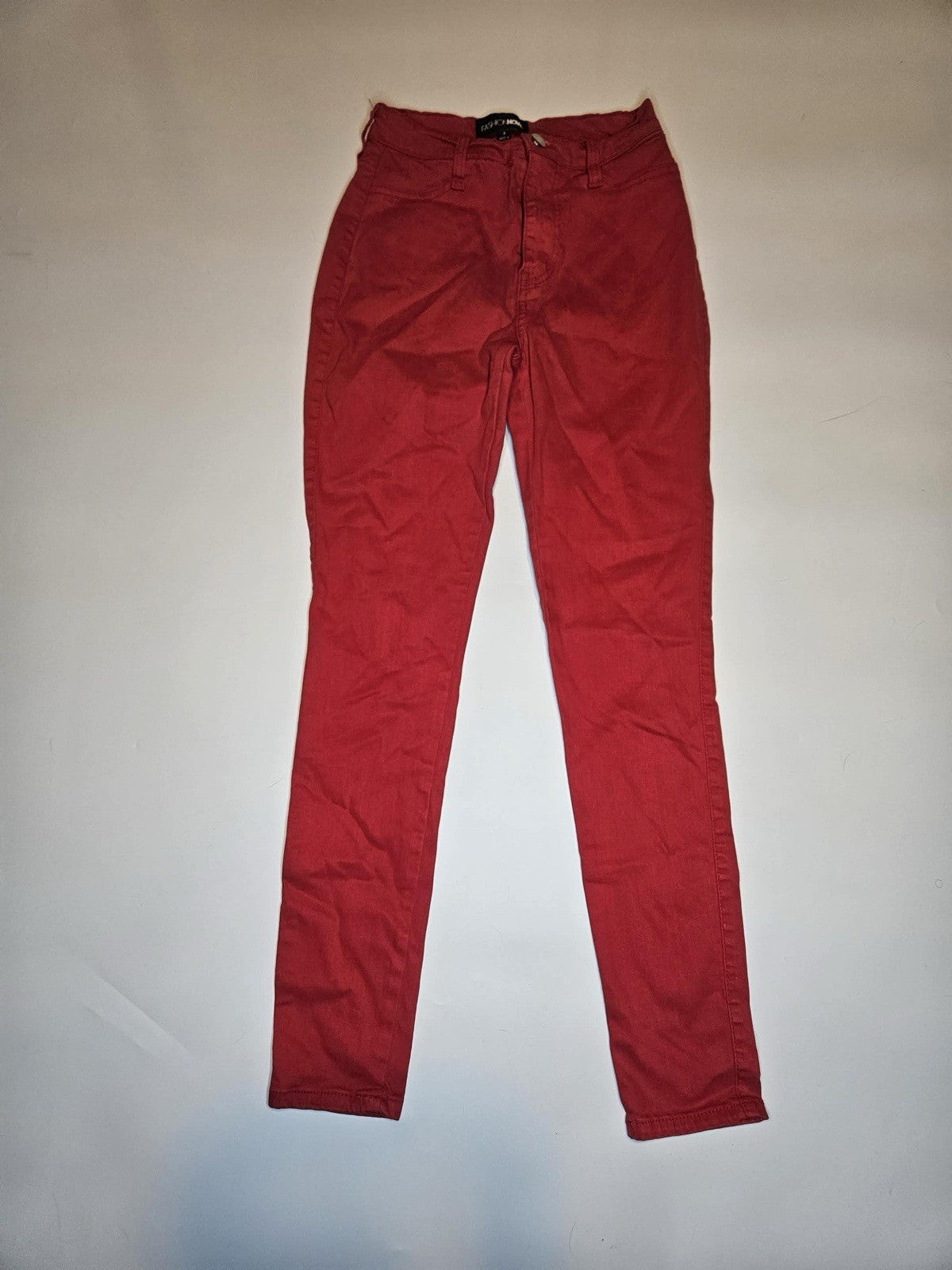 Fashion Nova Red Skinny Jeans Women’s Size 3 Stretch Denim
