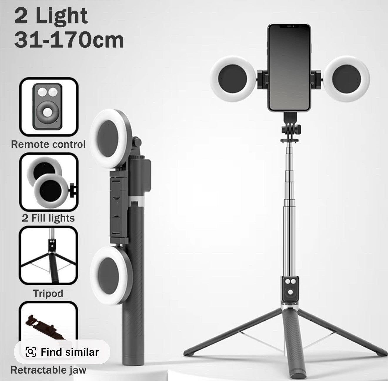 6-in-1 Tripod Selfie Stick with Wireless Remote – Adjustable & Portable