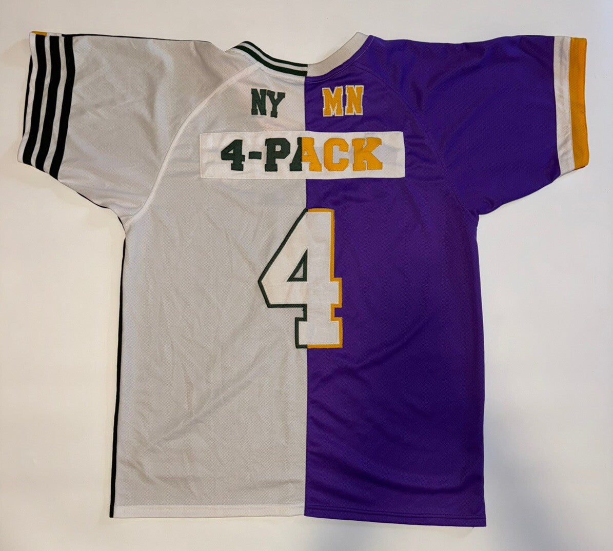 RARE!  Brett Favre 4 Pack NFL  Split Team Jersey GB -ATL- MN -NY By Moxie Sz M