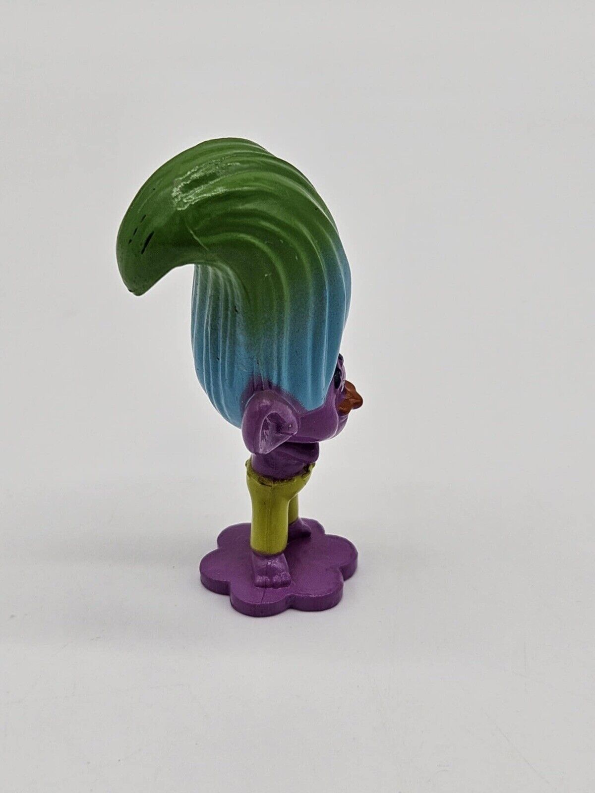 TROLL Figure W/ Blue & Green Hair Plastic Cake Topper 2.5”