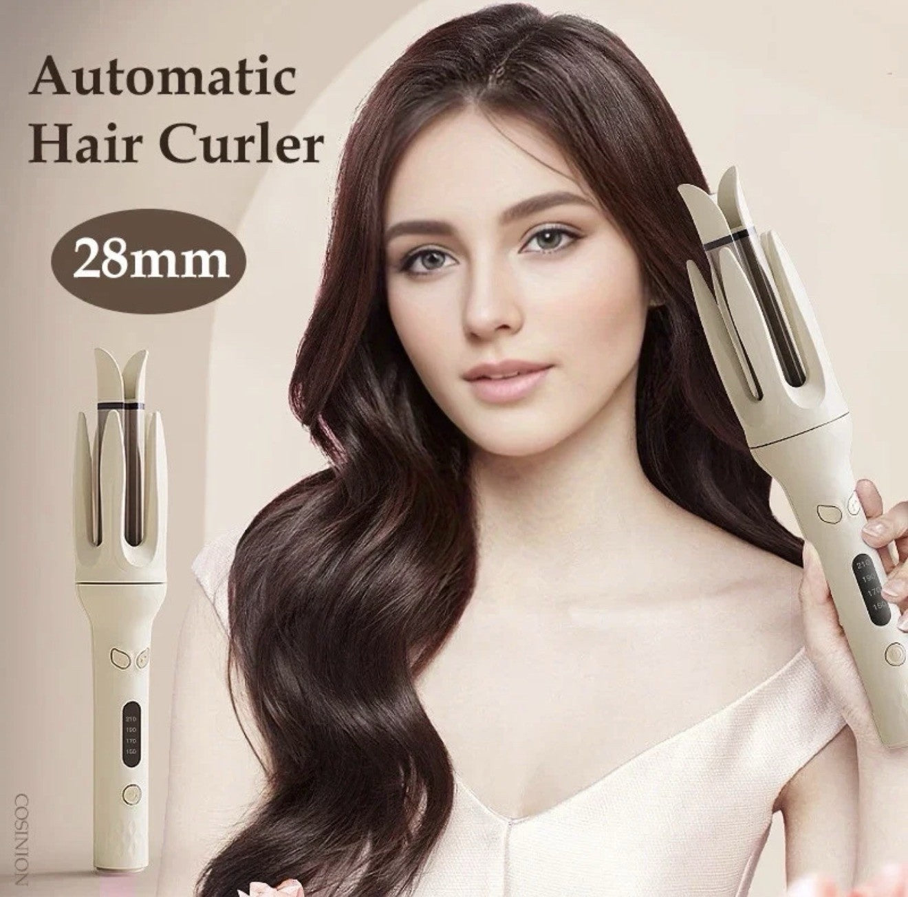 28mm Electric Ceramic Curling Hair Stick Curl Anti-Tangle Curling Iron Styler