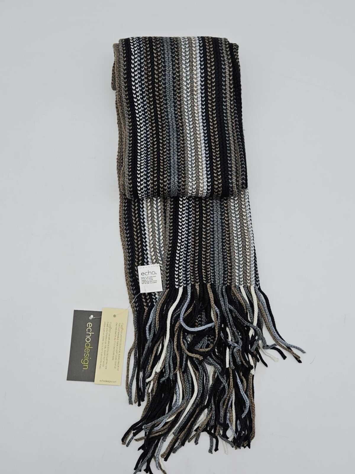 New Echo Design Striped Scarf Unisex