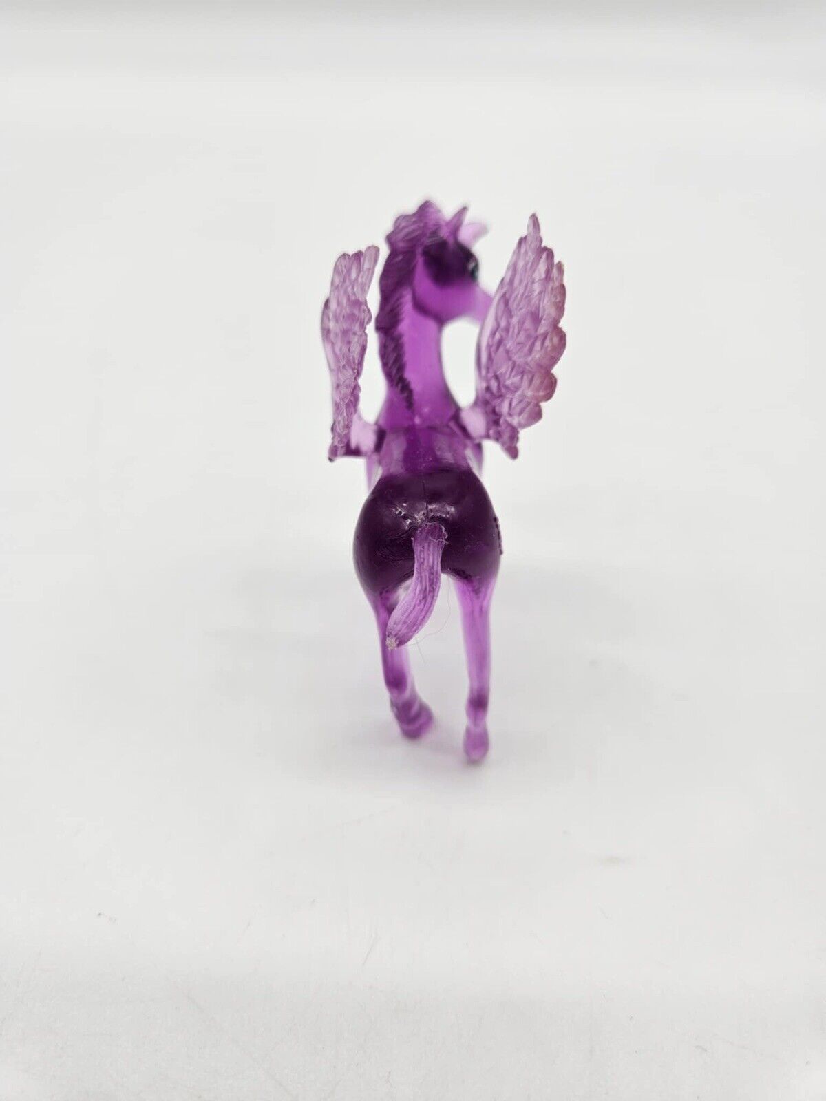 PEGASUS Cake Topper Fairy Garden Translucent Purple Winged Unicorn Horse