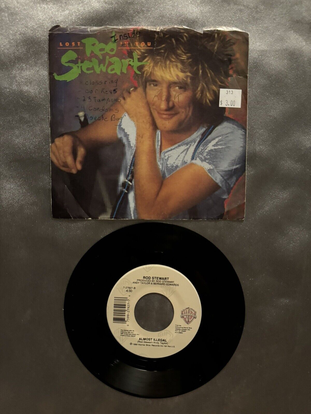 Rod Stewart “Lost In You / Almost Illegal" 7" 45 rpm 7-27927
