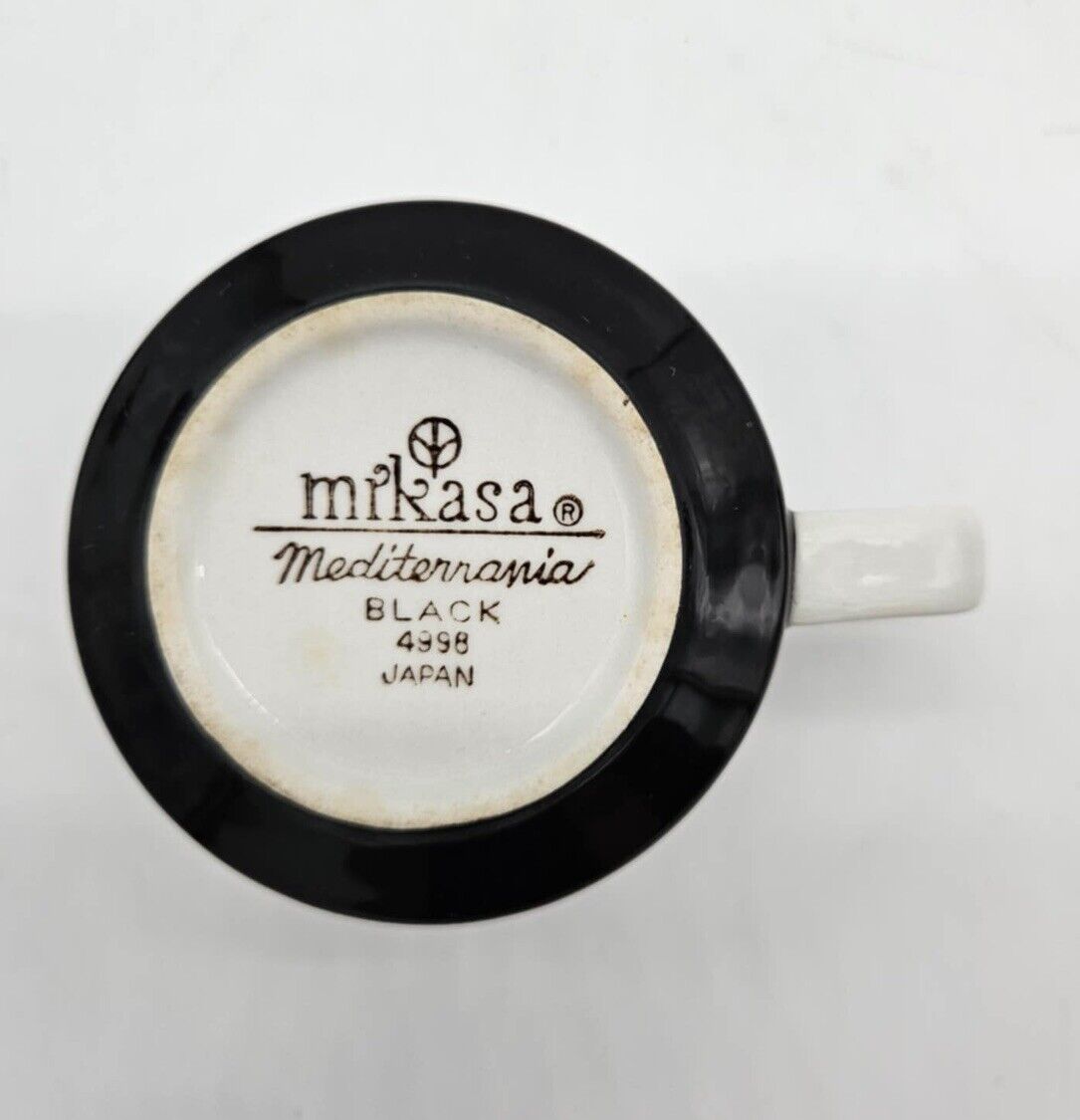 Mikasa Mediterrania Black Coffee Cup 4998 Japan