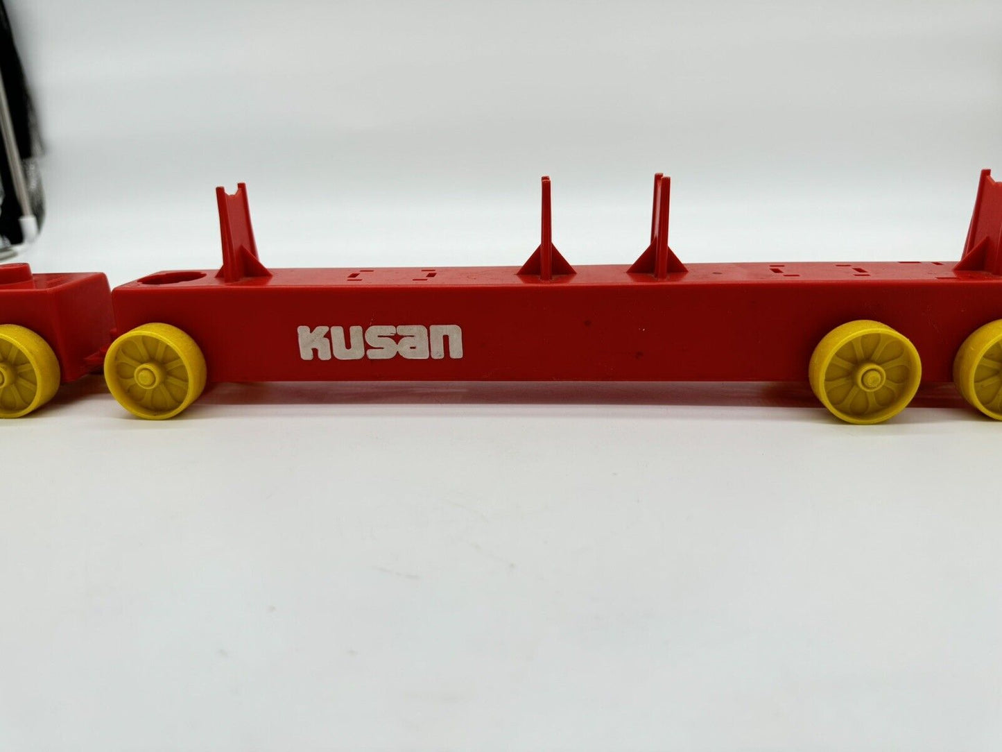 VINTAGE Fire Engine Toy Truck & KLICKITY KLACK Toy Train LOT OF Kusan Inc.