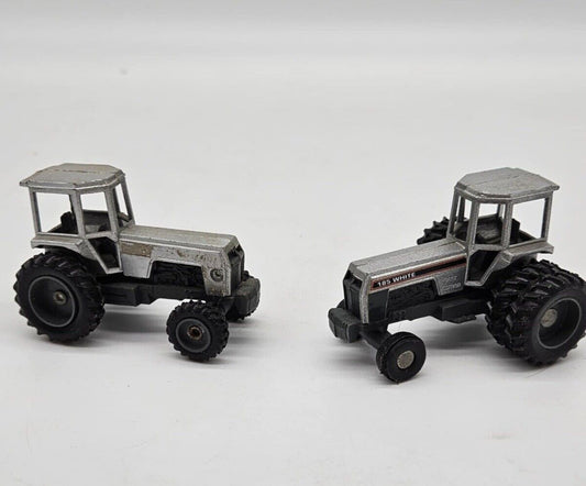 Set of Two 1:64 White 185 Field Boss Tractors with Duals