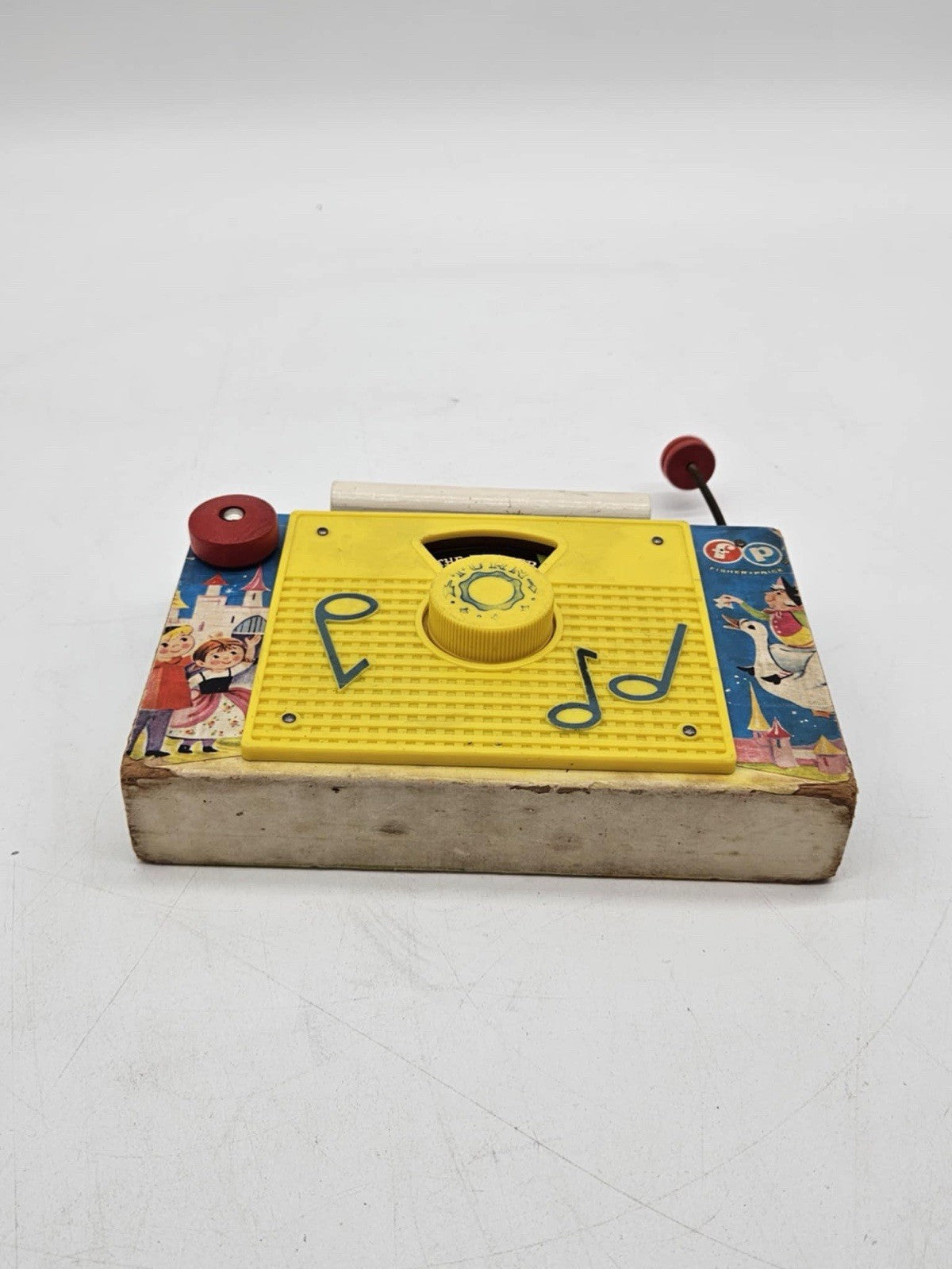 Fisher Price Vintage Retro TV Radio Plays Farmer In The Dell Wind Up Toy Tested