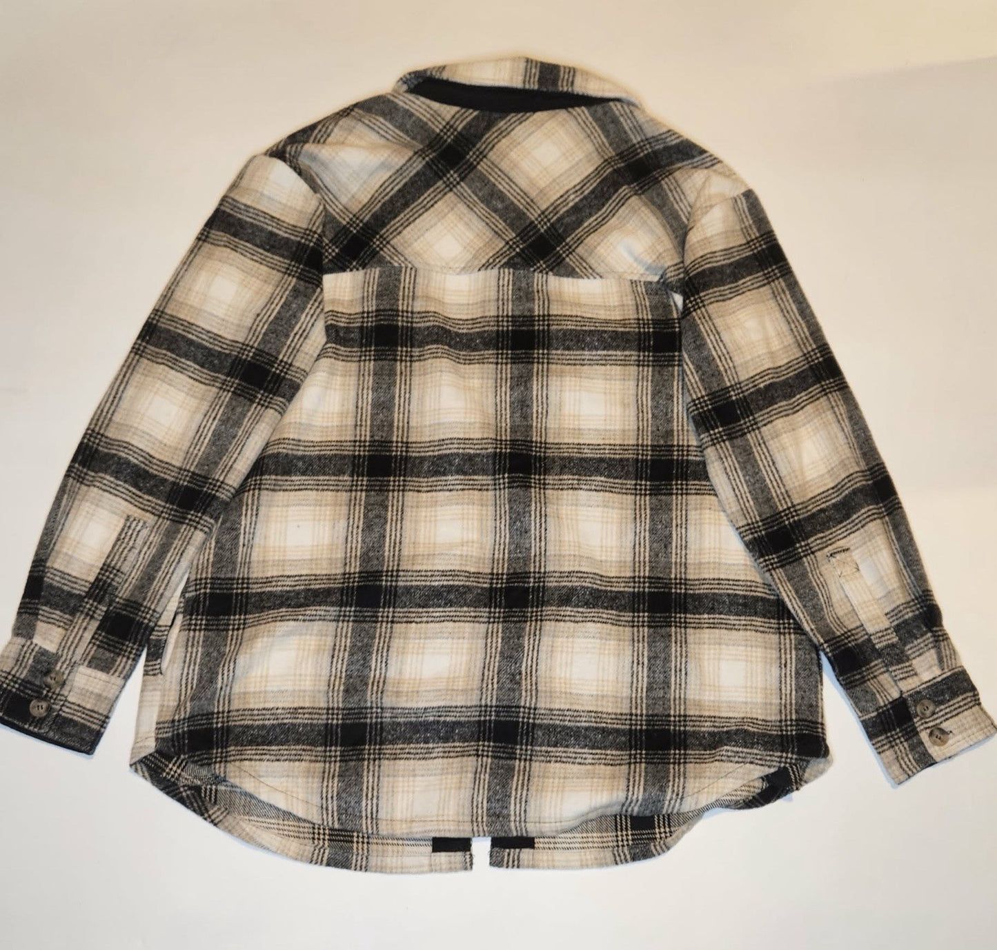 Kori America Women’s Plaid Soft Flannel Shacket Button Front Jacket Sz S