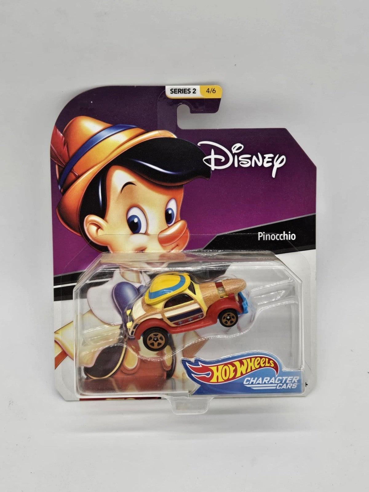 DISNEY PIXAR SERIES 2 PINOCCHIO HOT WHEELS COLLECTOR CHARACTER CARS #4 OF 6