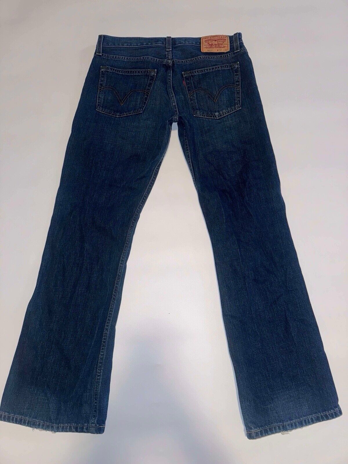 Levis 527 Men's Denim Blue Jeans Low Boot Cut Size 32"x 30"
