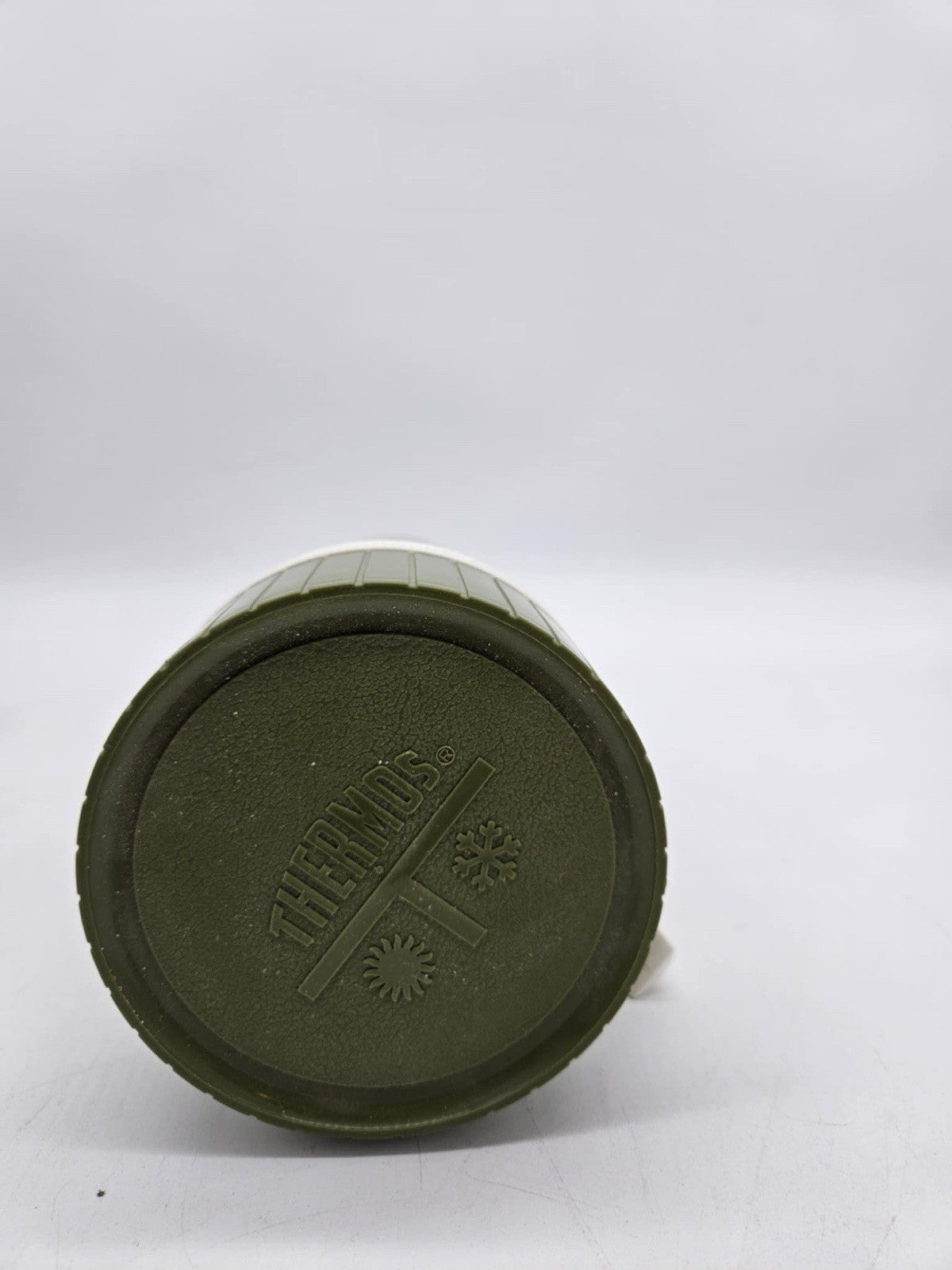 Vintage Thermos Pint Size Model 7202 Green Insulated Travel Thermos