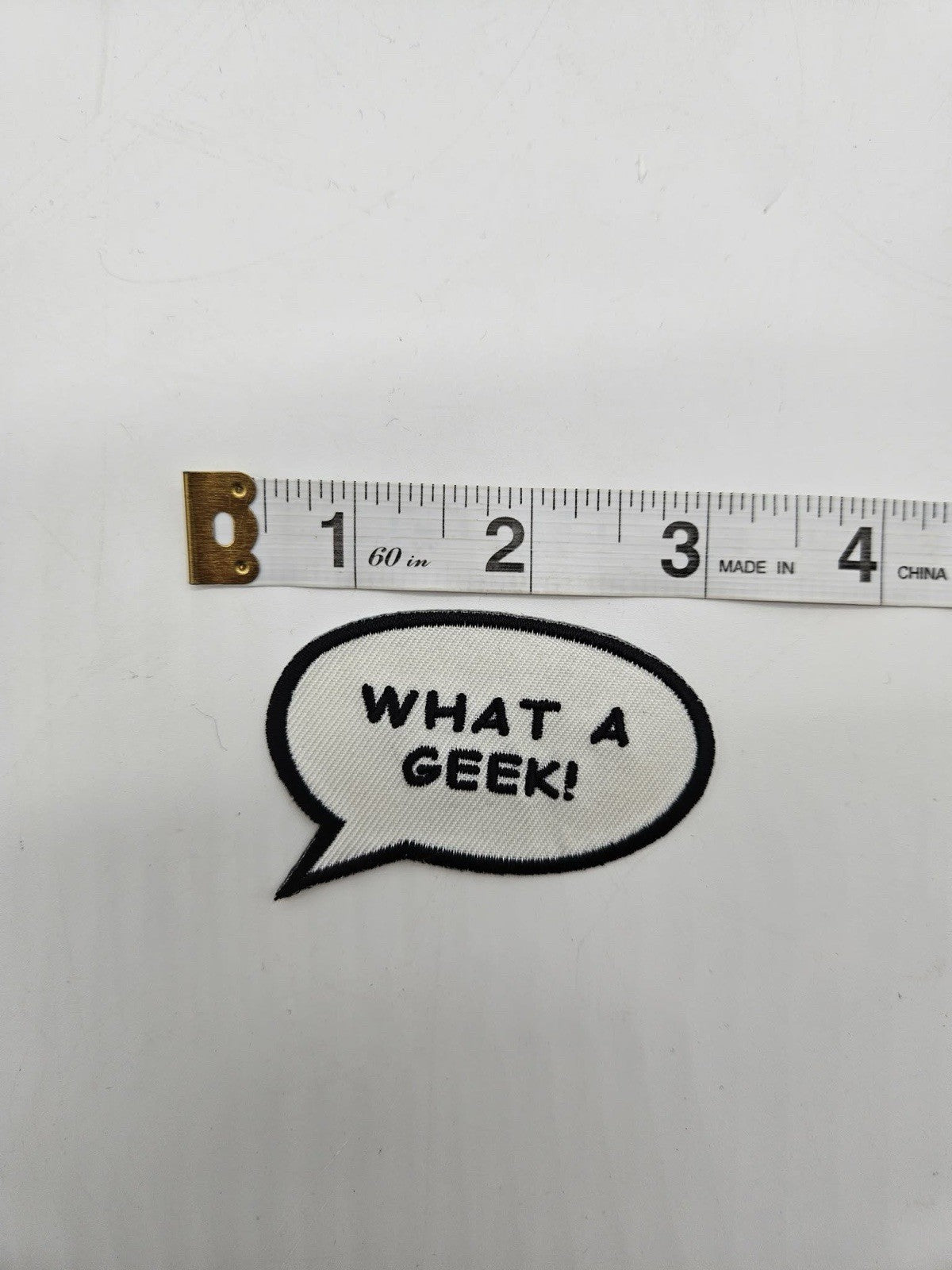 What A Geek Speech Bubble Iron On Patch