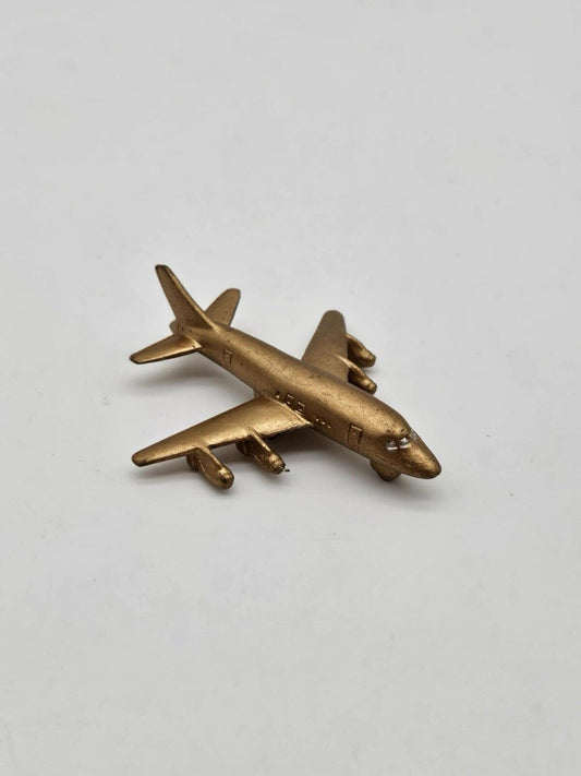 Small Golden Airplane Pendant ~ Vintage