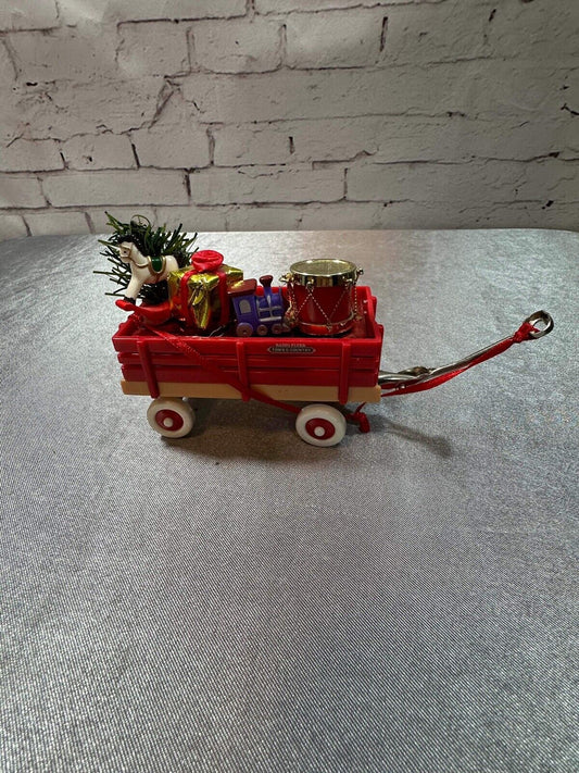 1980s Red Radio Flyer "Town & Country"  Wagon 7x2x2" Christmas Ornament VTY 003