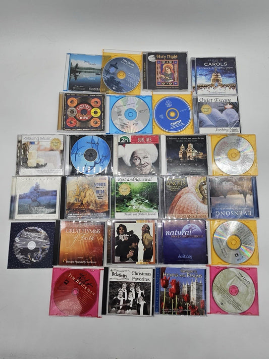 Lot of 28 Christian Christmas Hymns & Relaxation CDs Mixed Artists