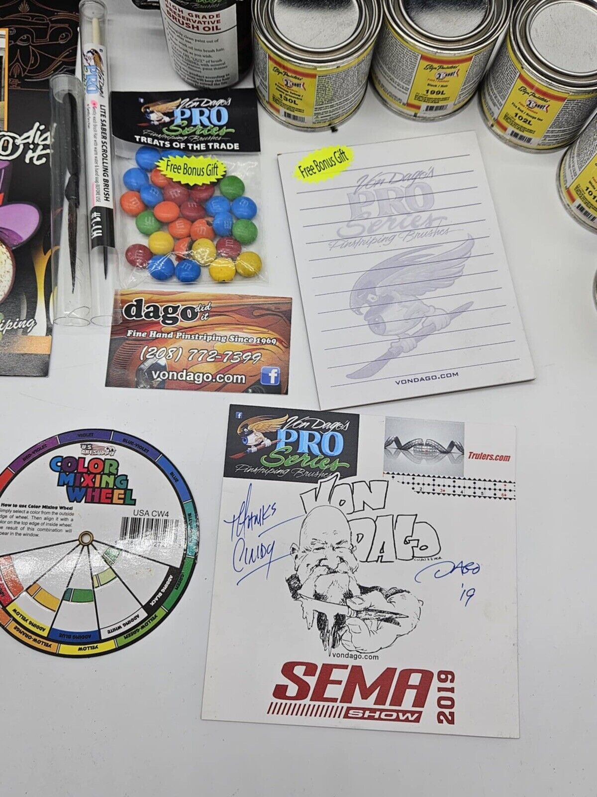 HUGE Pinstriping Kit Lot W/ Tool Box