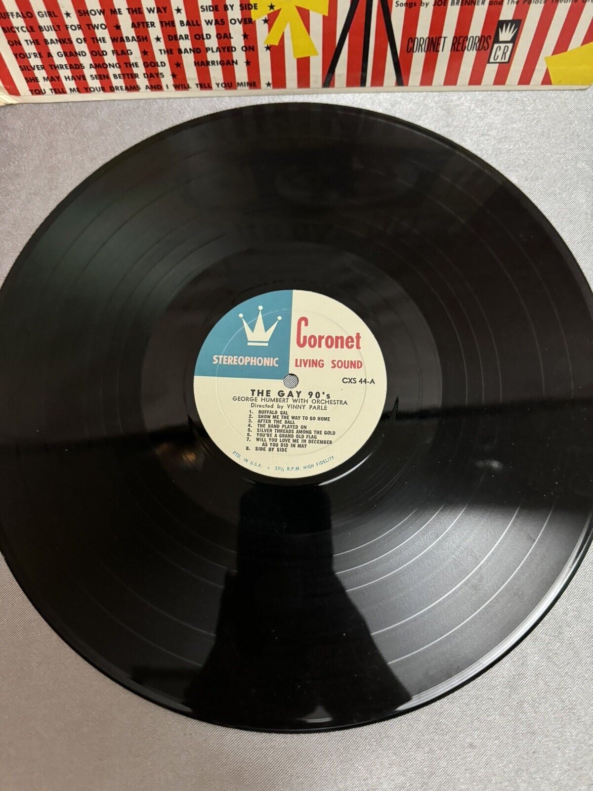 The Gay 90's Vinyl CXS-44 Coronet Living Sound Music 1890-1900 Steampunk*R21