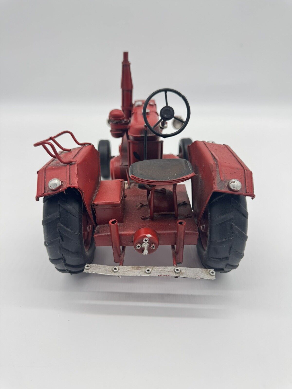 Model Tractor Red Farm Machinery Equipment Toy Decor
