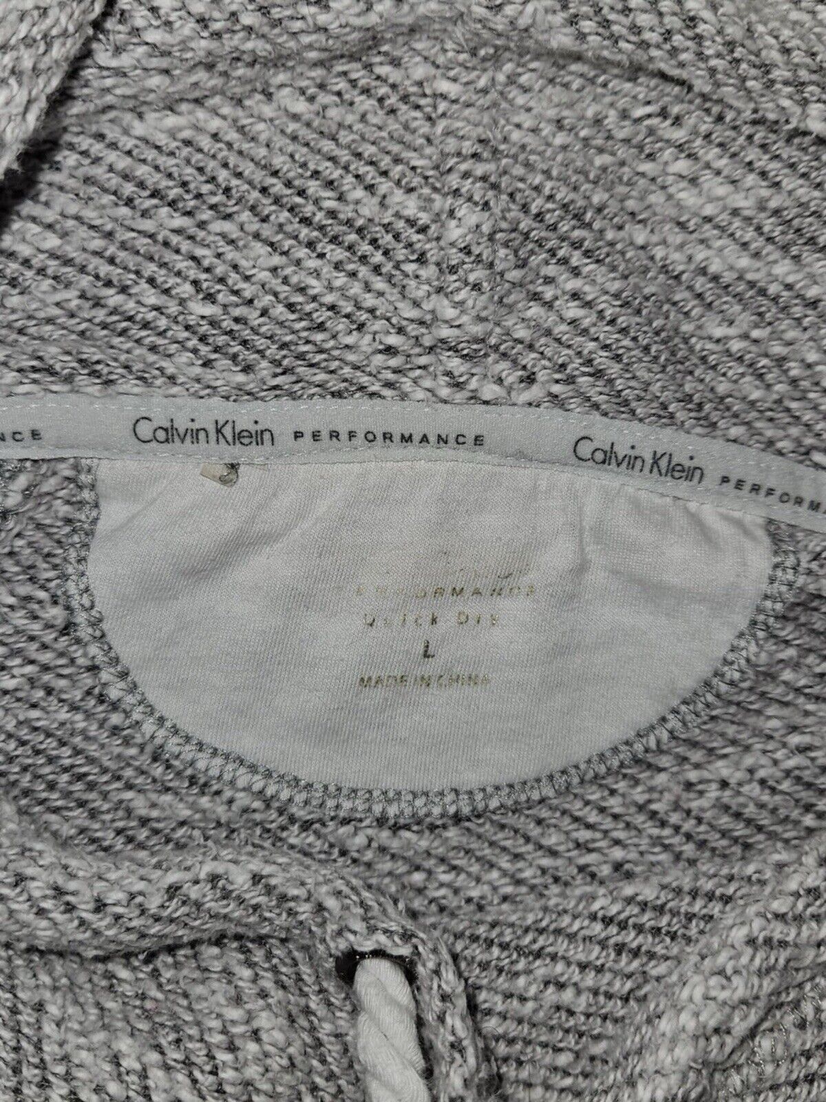 Calvin Klein Performance Quick Dry Sweater Cowl Neck Kangaroo Pocket Sz L