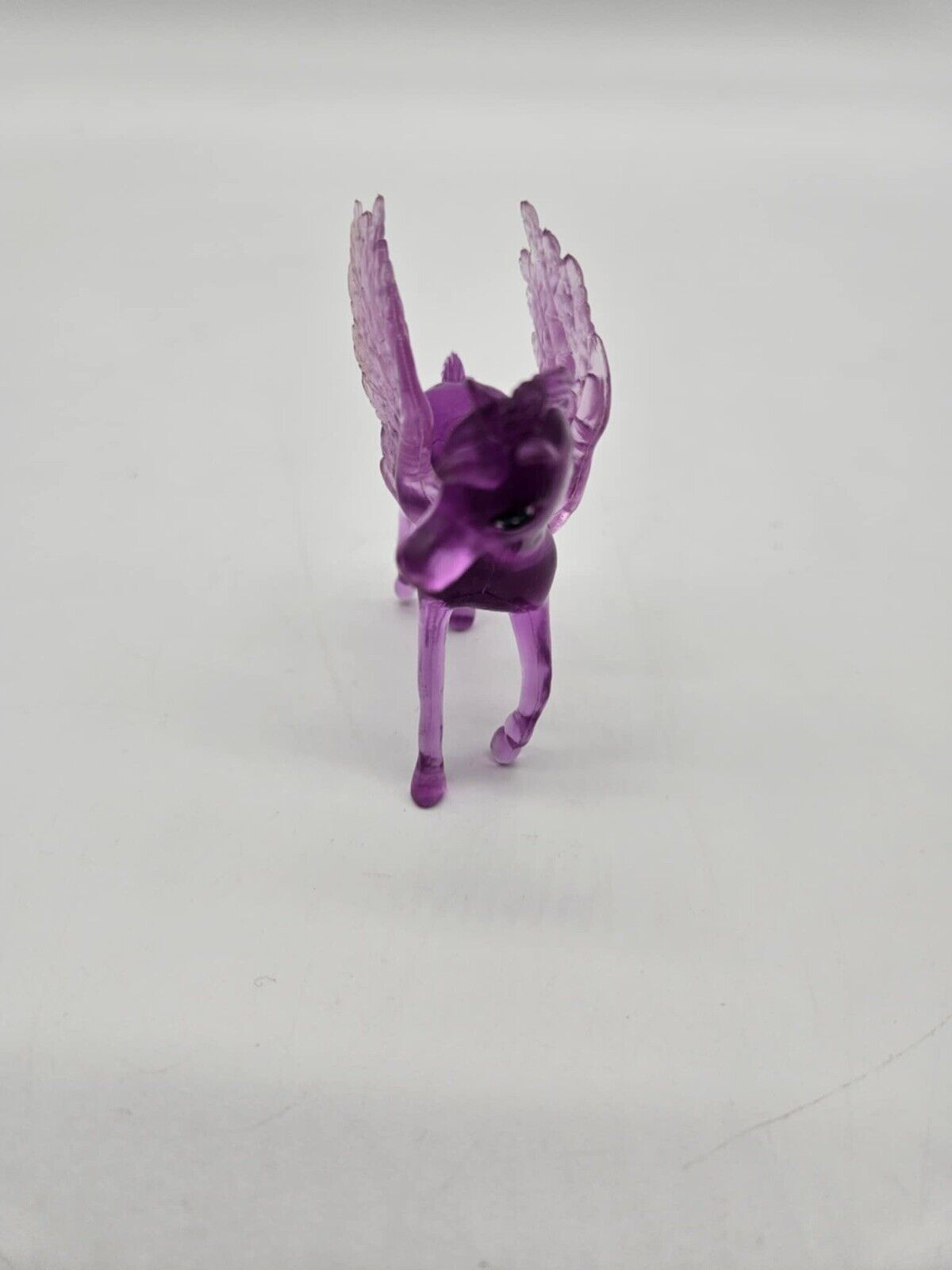 PEGASUS Cake Topper Fairy Garden Translucent Purple Winged Unicorn Horse