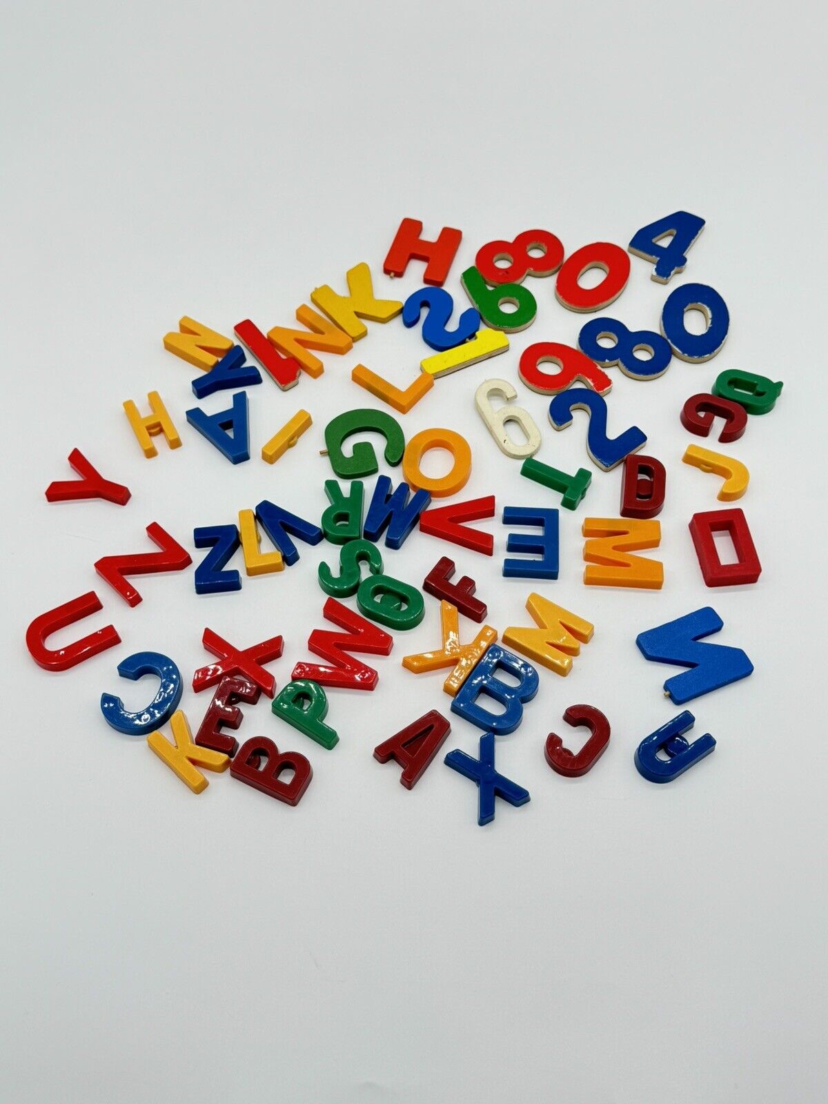 Vintage 90's  Letters & Numbers Lot - Refrigerator Letter Magnets Kitchen