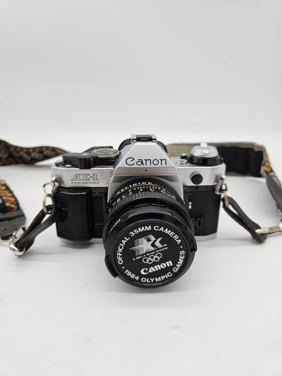 Canon AE-1 Program 35mm Manual SLR Film Camera with 50mm 1:1.8 Lens w/ EXTRAS!!