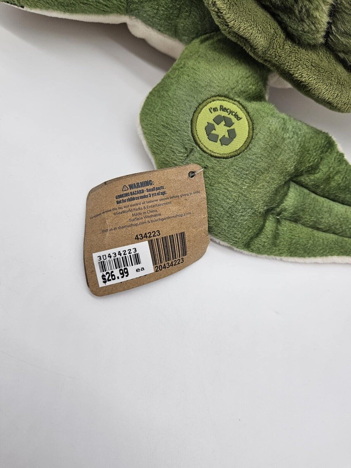 The Petting Zoo, Conservation Sea Turtle Stuffed Animal, Gifts for Kids, Baby Se