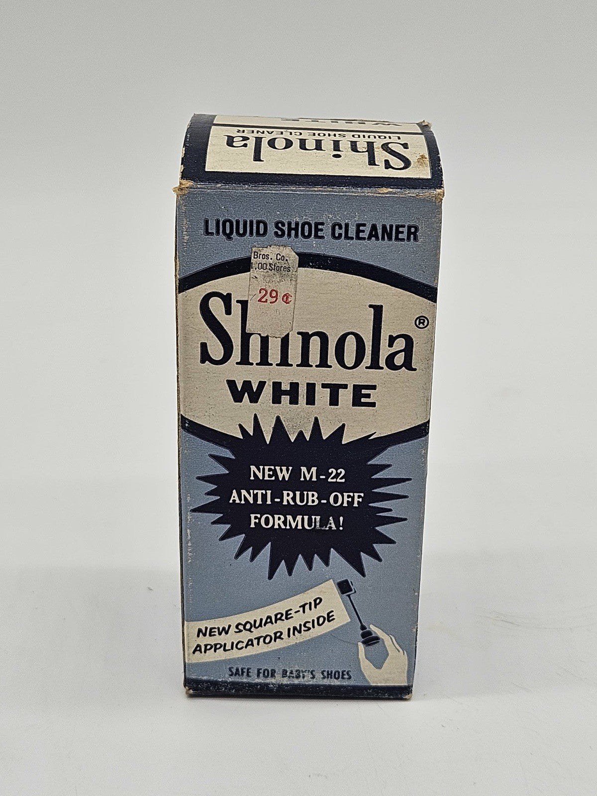 Vtg Shinola Liquid Shoe Cleaner White 2 Fl Oz With Original Box USA